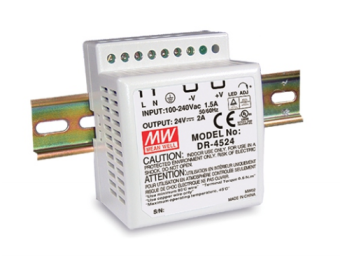 источник питания АС-DC 45W 24V (DR-4524, MW,LPF)