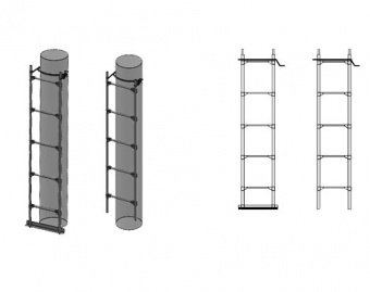 Лестницы монтажные составные типа ЛС